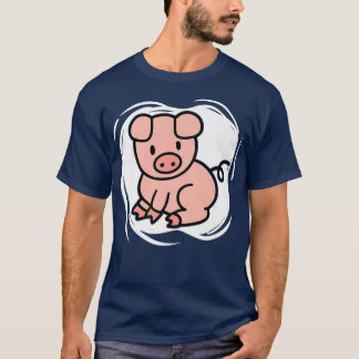 Cute Baby Pig I Tecknad Gris I Cute Gris I Kids Gr T Shirt