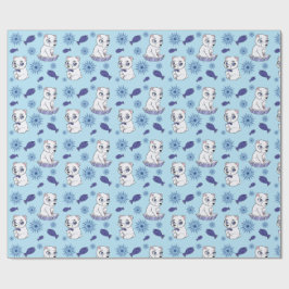 Cute Baby Polar Bears Pattern Wrapping Paper Presentpapper