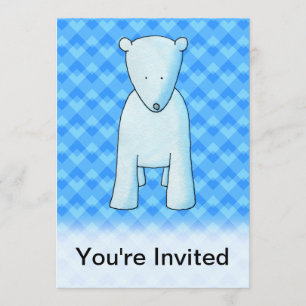 Cute baby polar björn. inbjudningar