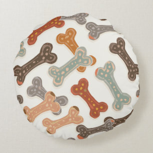 Cute Baby Puppy (husky), runda beslag Rund Kudde