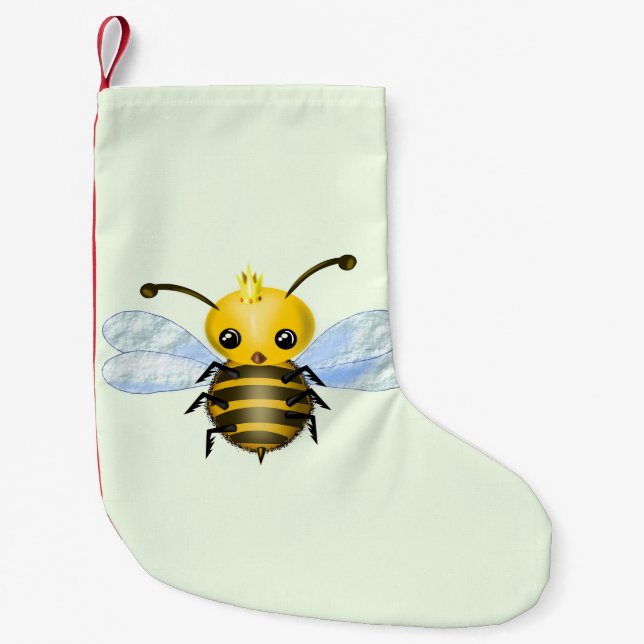 Cute Baby Queen Bee Liten Julstrumpa (Framsidan)