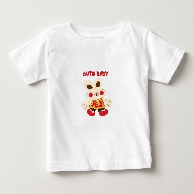 "CUTE BABY RABIT T-SHIRT" Baby Rabbit T-Shirt (Framsida)