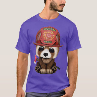 Cute Baby Red Panda Firefighter T Shirt