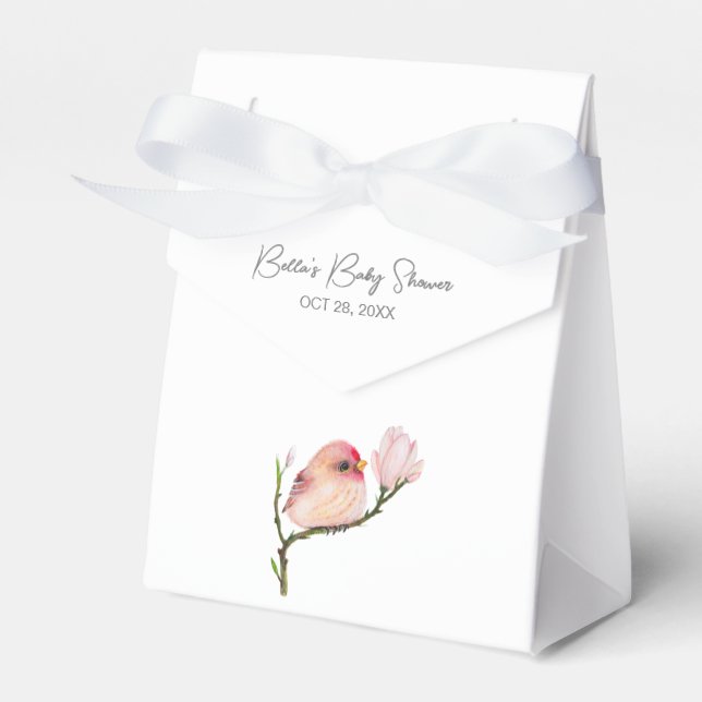 Cute Baby Redpoll Bird Baby Shower Presentaskar (Framsidan Sidan)