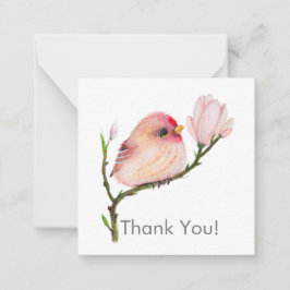 Cute Baby Redpoll Bird Tackkort-kort Anteckningskort