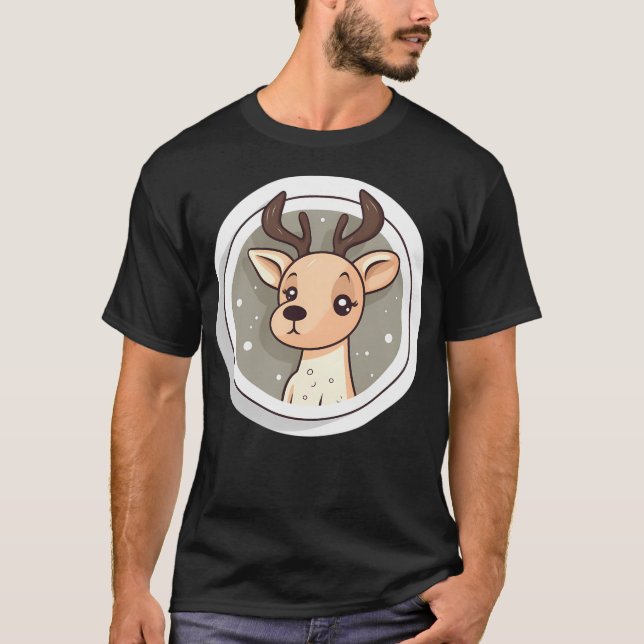 Cute Baby Reindeer T Shirt (Framsida)