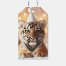 Cute Baby Reveal Neutralt Gult Baby Tiger Presentetikett