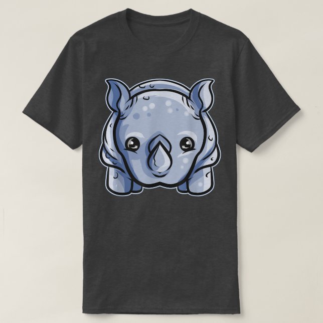 Cute Baby Rhino  T Shirt (Design framsida)