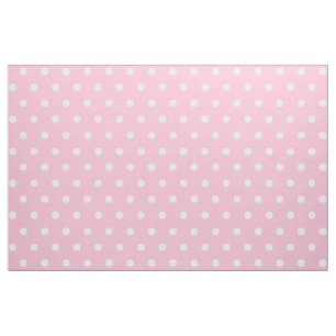 Cute Baby Rosa White Retro Polka dots Mönster DIG Tyg
