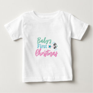 Cute Baby:s första juldesign - Färgfot T Shirt