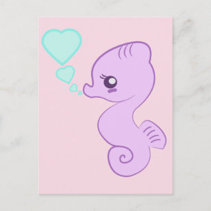 Cute Baby Seahorse vykort