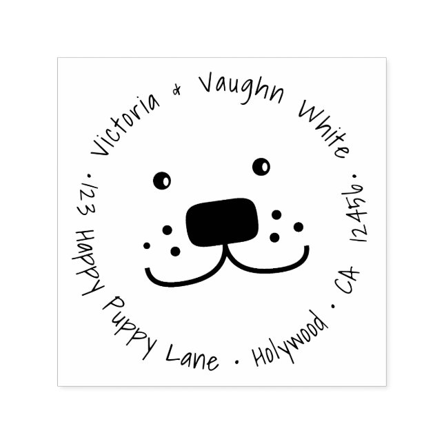 Cute Baby Seal Returadress - hotad Självfärgande Stämpel (Design)