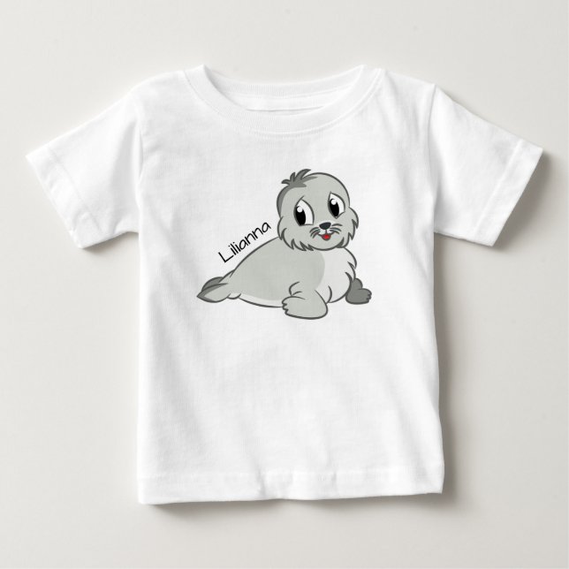 Cute Baby Seal T-shirt (Framsida)