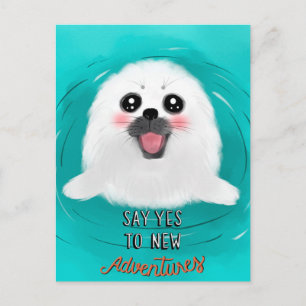 Cute Baby Seal Vykort
