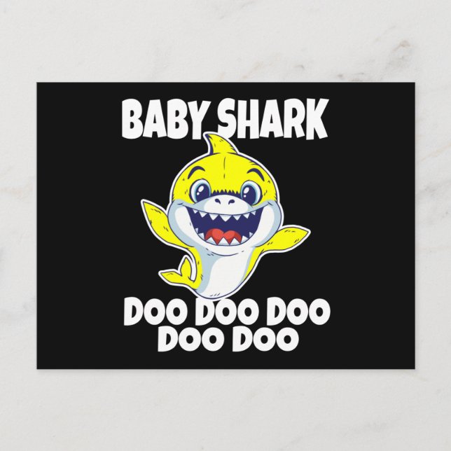 Cute Baby Shark Doo Doo Doo Vykort (Framsida)