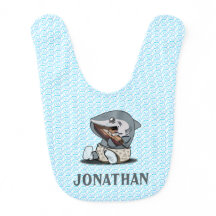 Cute Baby Shark Ocean Vågar för Boys Baby Bib