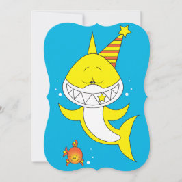 Cute Baby Shark-Tecknad Inbjudningar