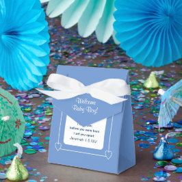 Cute Baby Shower Bible Verse Blue Party Favoriter Presentaskar