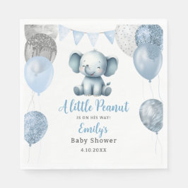 Cute Baby Shower Blue Elephant Boy Balloations Pappersservett