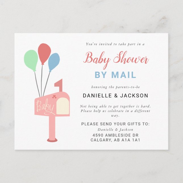 Cute Baby Shower by Mail Ballobox Covid Vykort (Framsida)