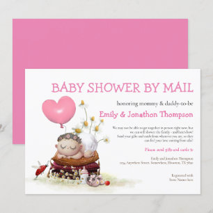 Cute Baby Shower by Mail Ladybird Flowers Inbjudningar