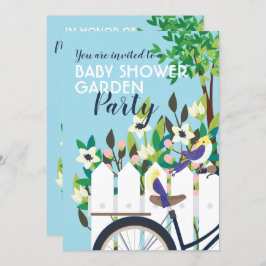 Cute Baby Shower Garden Party, inbjudan till Blomm