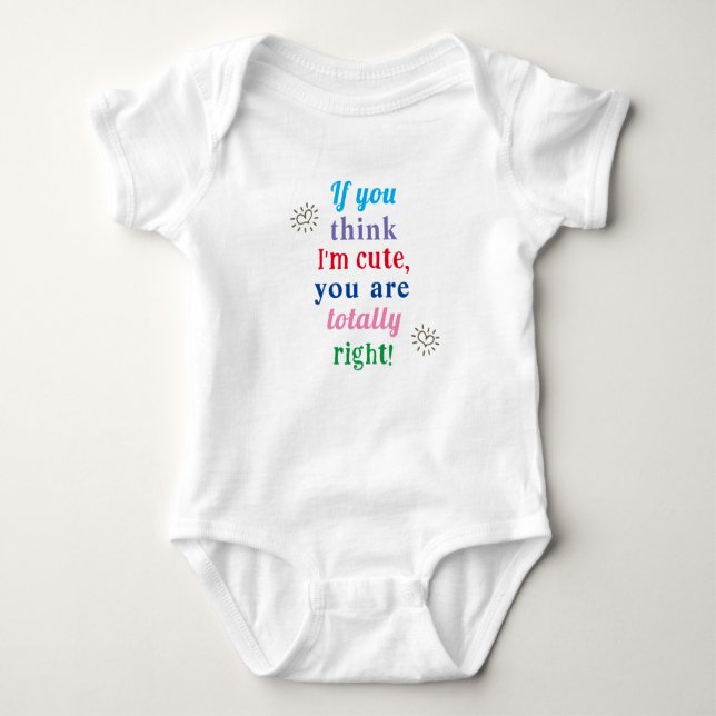 Cute Baby Shower Gift, roligt meddelande T Shirt (Framsida)