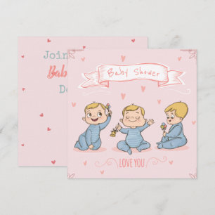 Cute Baby Shower Inbjudningar