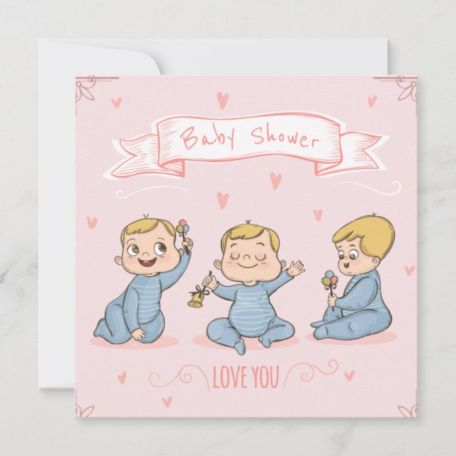 Cute Baby Shower Julkort (Framsida)