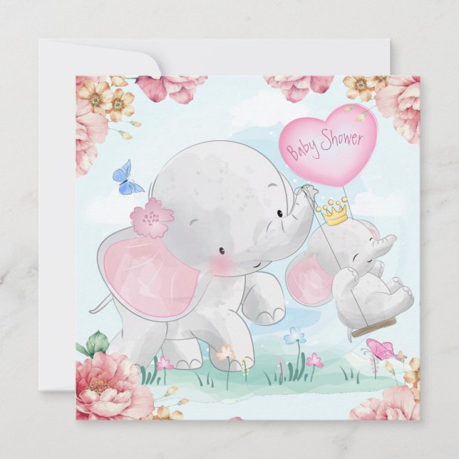 Cute Baby Shower Julkort (Framsida)
