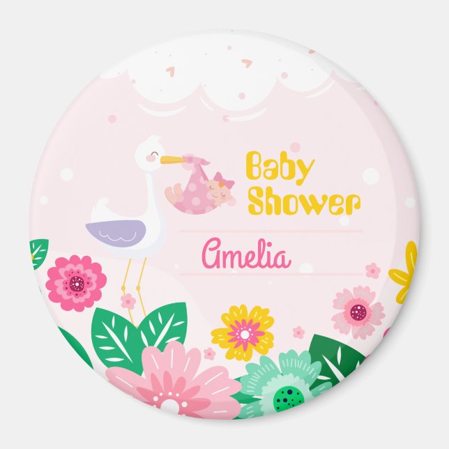 Cute Baby Shower Magnet (Framsidan)