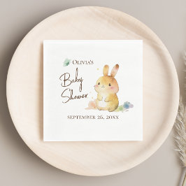 Cute Baby Shower Rabbit Pappersservett