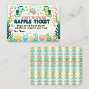 Cute Baby Shower Sea Life Raffle Biljett