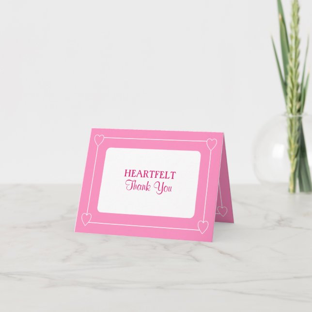 Cute Baby Shower Simple Rosa - tackkort (Framsida)