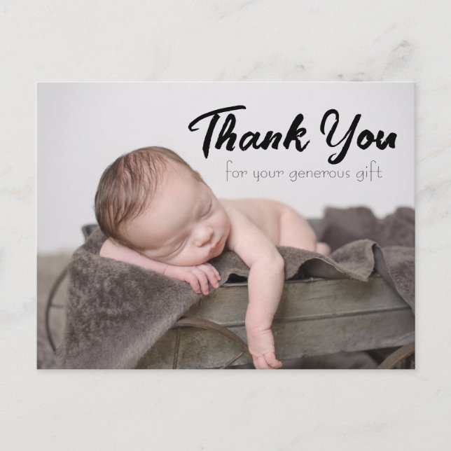 CUTE Baby Shower Tack Photo Postcard Vykort (Framsida)