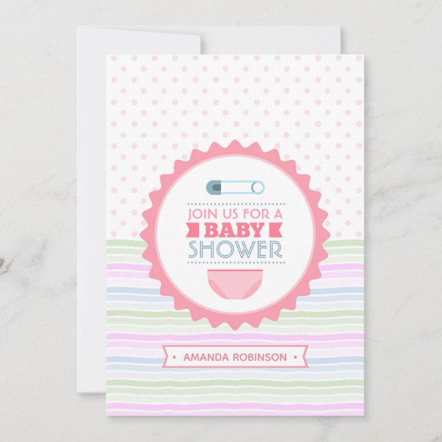 Cute Baby Showers Inbjudningar (Framsida)