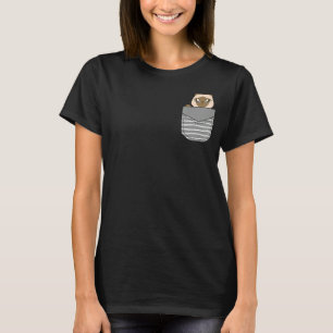 Cute Baby Siamese Cat in Pocket T Shirt