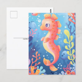 Cute baby, sjöhäst efter postpassage vykort