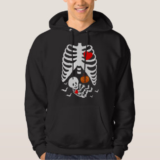 Cute Baby Skeleton Pregnancy Announcement Happy Ha Hoodie