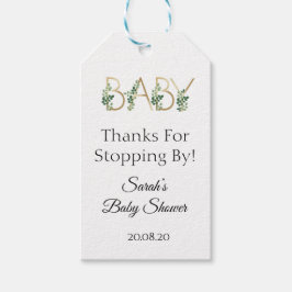 Cute Baby Slogan Baby Shower Tack Presentetikett