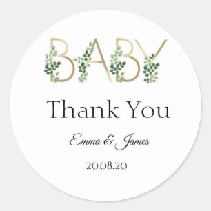 Cute Baby Slogan Baby Shower Tack Sticker Runt Klistermärke