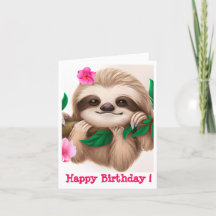 Cute Baby Sloth Hanging i Träd