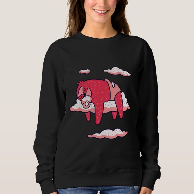 Cute Baby Sloth Sleeping T Shirt (Framsida)
