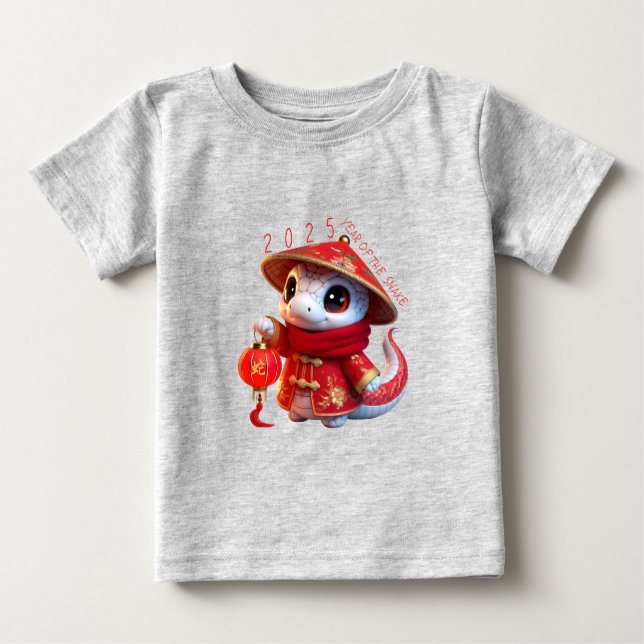 Cute Baby Snake Kinesiska nyår 2025 Baby t T Shirt (Framsida)
