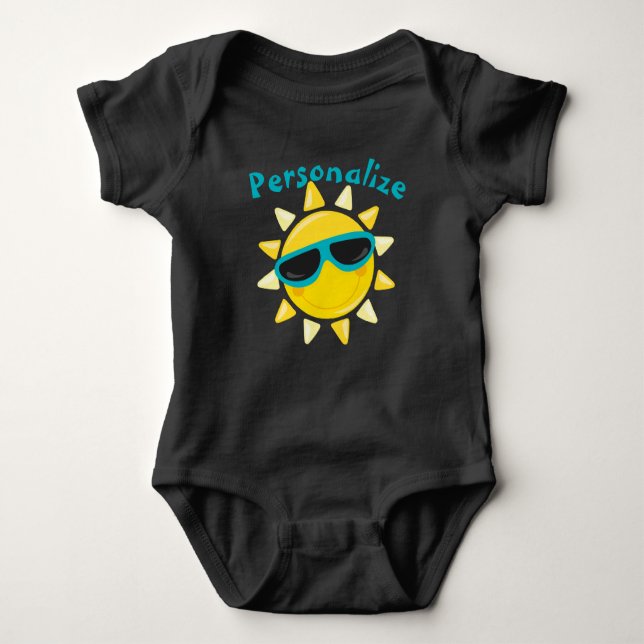Cute Baby Sol i solglasögon Sunshine Personlig T Shirt (Framsida)