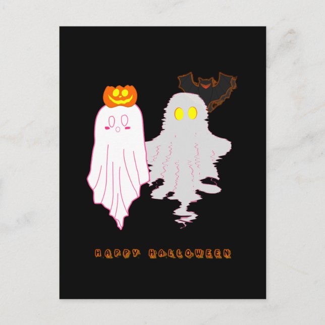 Cute Baby Spöken Halloween Helgdag vykort (Framsida)