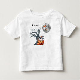 Cute Baby Spöken Halloween Scene - monogrammat T Shirt