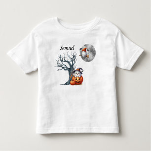Cute Baby Spöken Halloween Scene - monogrammat T Shirt