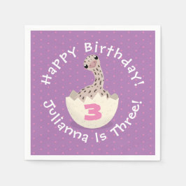 Cute baby strutch i tecknad av ägg pappersservett