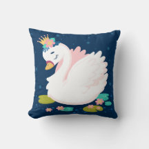 Cute Baby Svan Princess White Rosa Grönt Blue